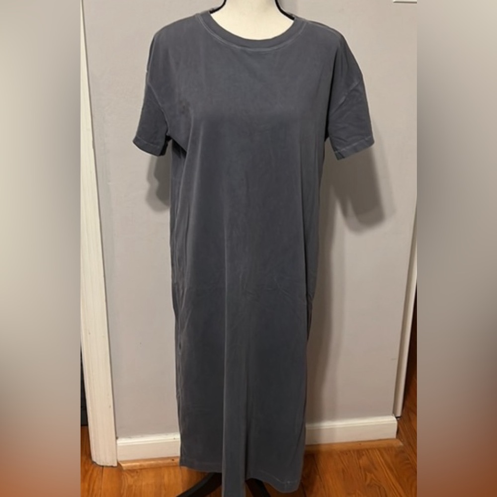 Loose Feet Vintage Tie-Dyed Midi T-Shirt Shift Dress